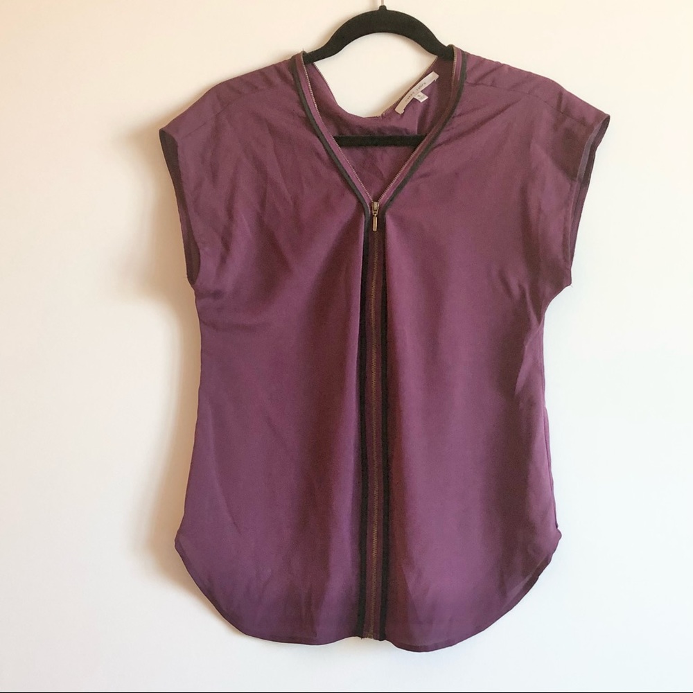 NAKED ZEBRA ZIPPER DETAILED TOP